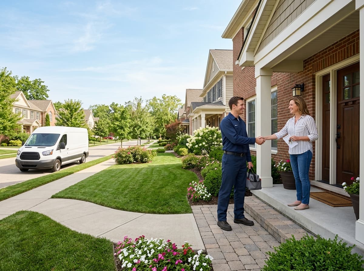 A Northwind technician with a customer